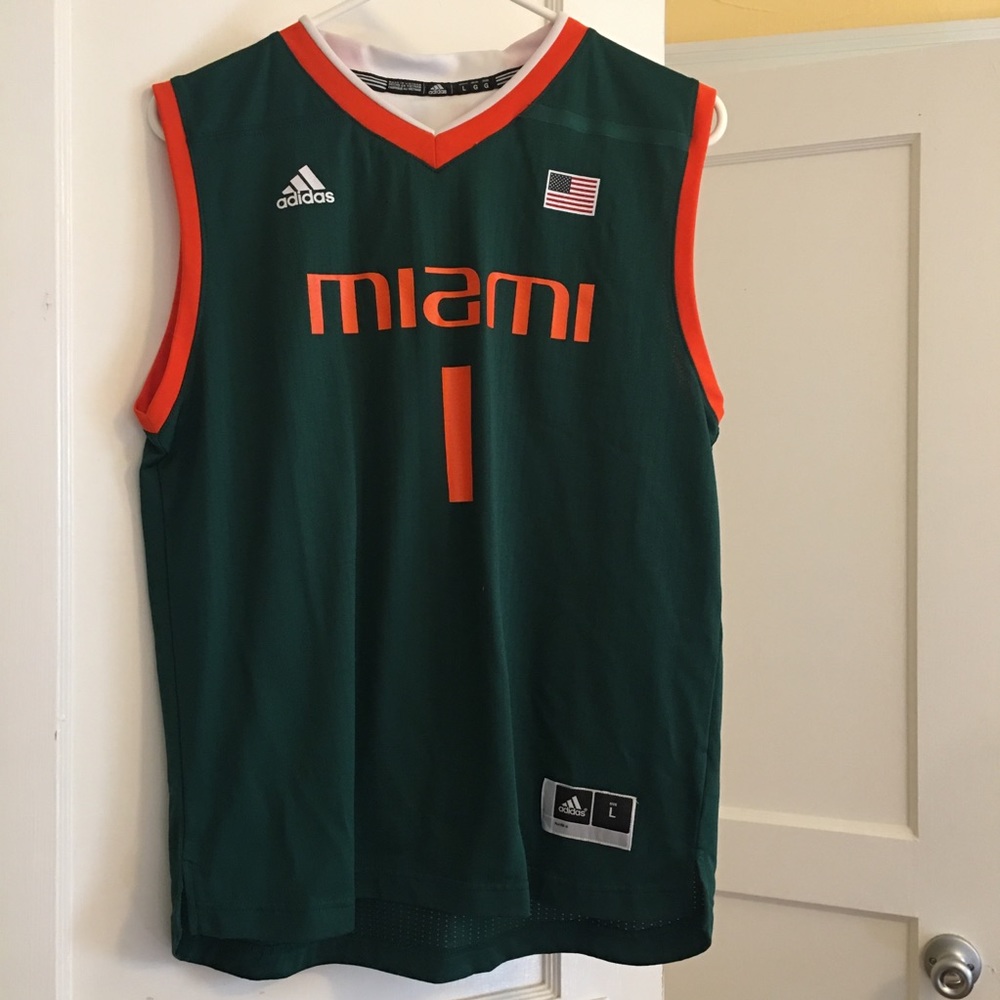 Adidas Miami Hurricanes basketball Jersey